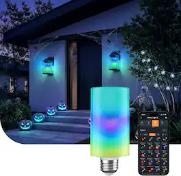 Linkind - Smart Light Stick, Flame & Color Changing, 850lm, E26, 2.4GHz WiFi, AiDot, Alexa, Apple Home & Google Home, 1-Pack - Multicolor