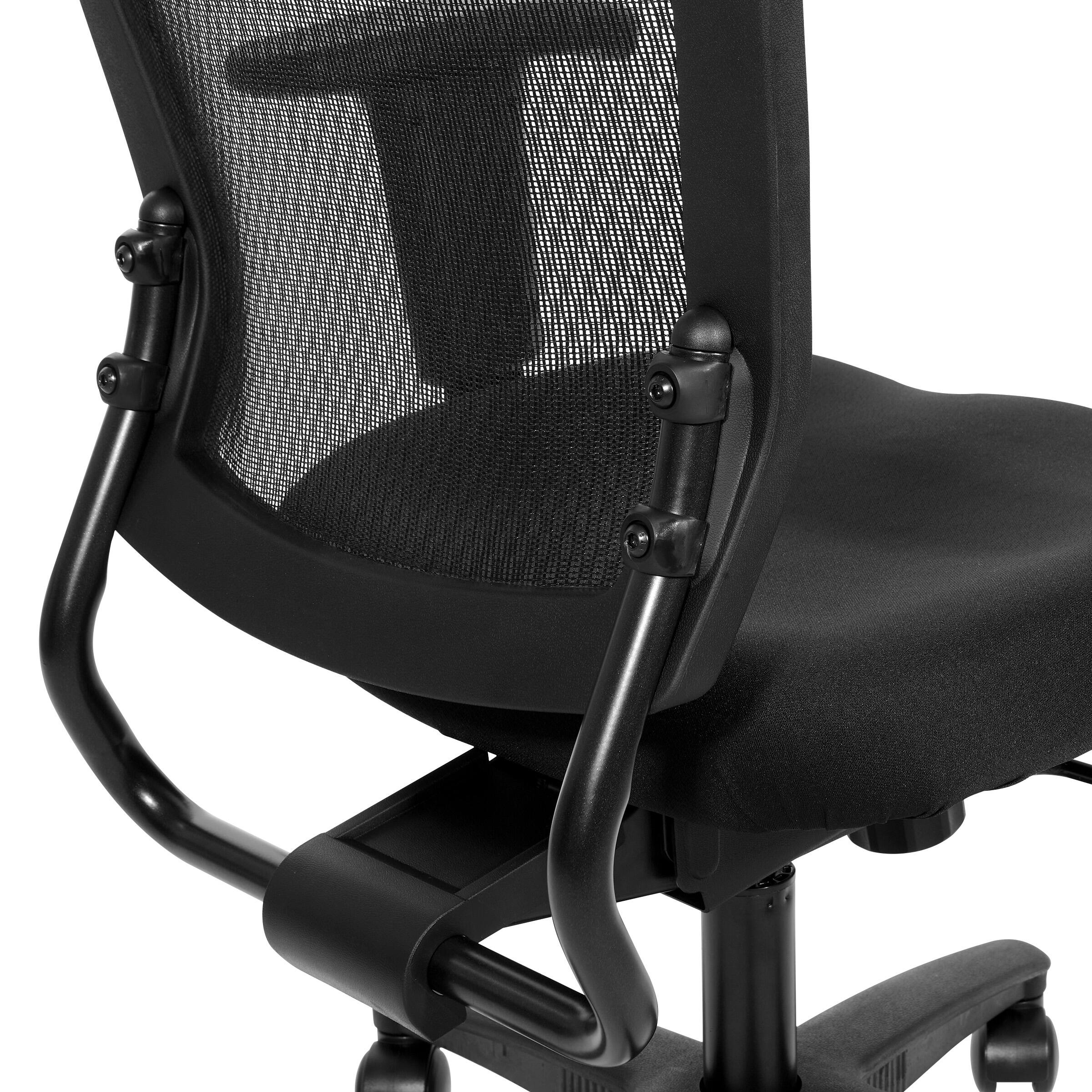 Alt View 2. Office Star Products - Soft Frame Task Chair Mesh Back in Coal Freeflex Fabric Seat 2 to 1 Mechanism in Black Base - Coal.
