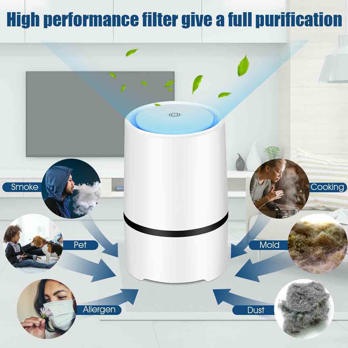 High performance filter give a full purification Smoke Cooking Pet Mold Allergen Dust