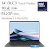 14" OLED Touch Display
Intel Core Ultra 7
16GB RAM
512GB SSD
Windows 11 Pro AI PC
ASUS Zenbook