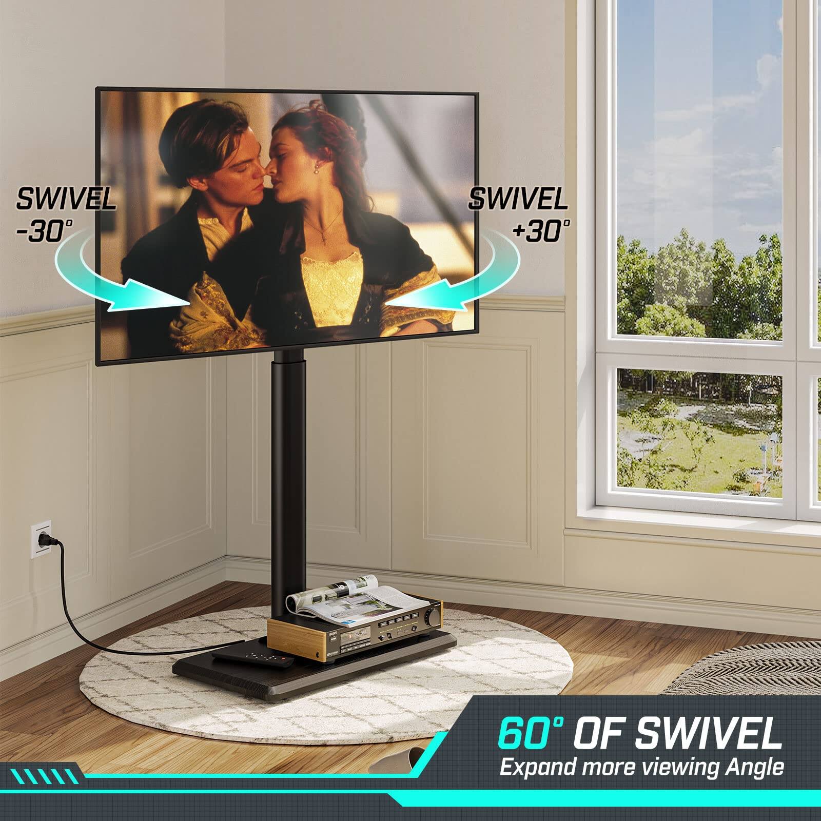 SWIVEL -30°  
SWIVEL +30°  

60° OF SWIVEL  
Expand more viewing Angle