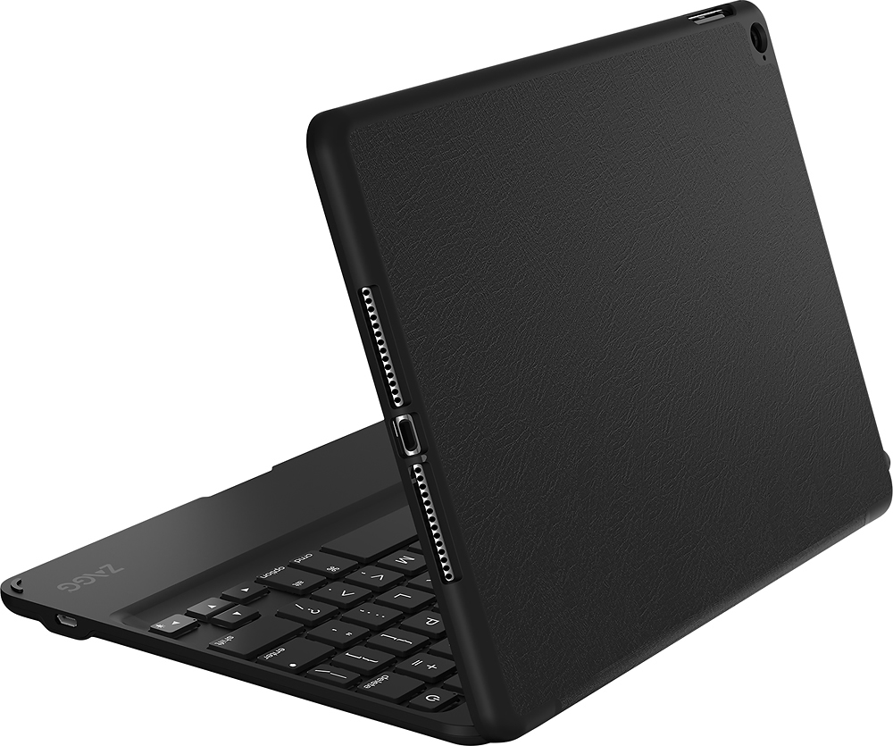 ZAGG Keyboard Folio Cover Case Backlit Keys Bluetooth for Apple iPad Air 2-Black