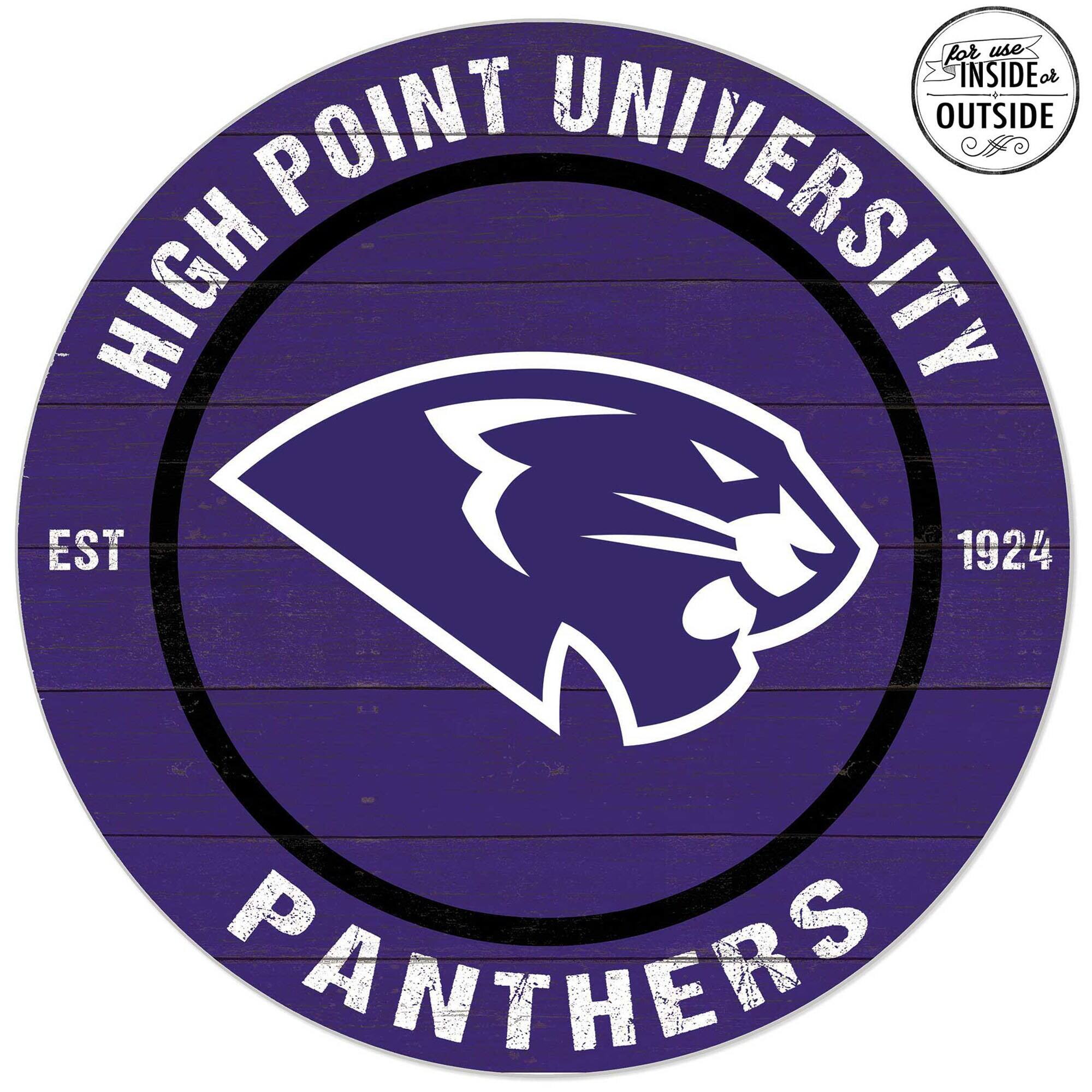 High Point Panthers 20'' x 20'' Indoor/Outdoor Weathered Circle Sign