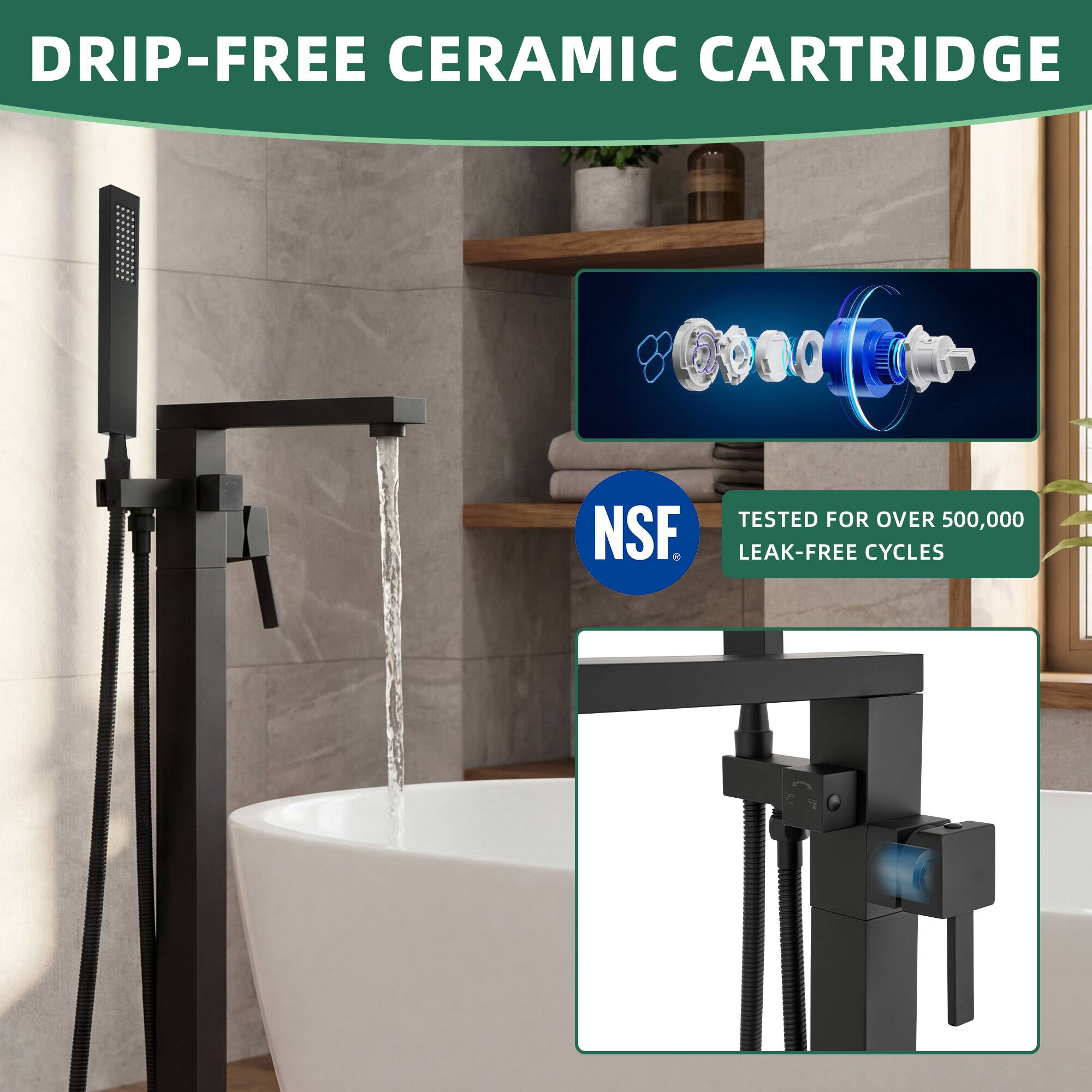 DRIP-FREE CERAMIC CARTRIDGE

TESTED FOR OVER 500,000 NSF LEAK-FREE CYCLES