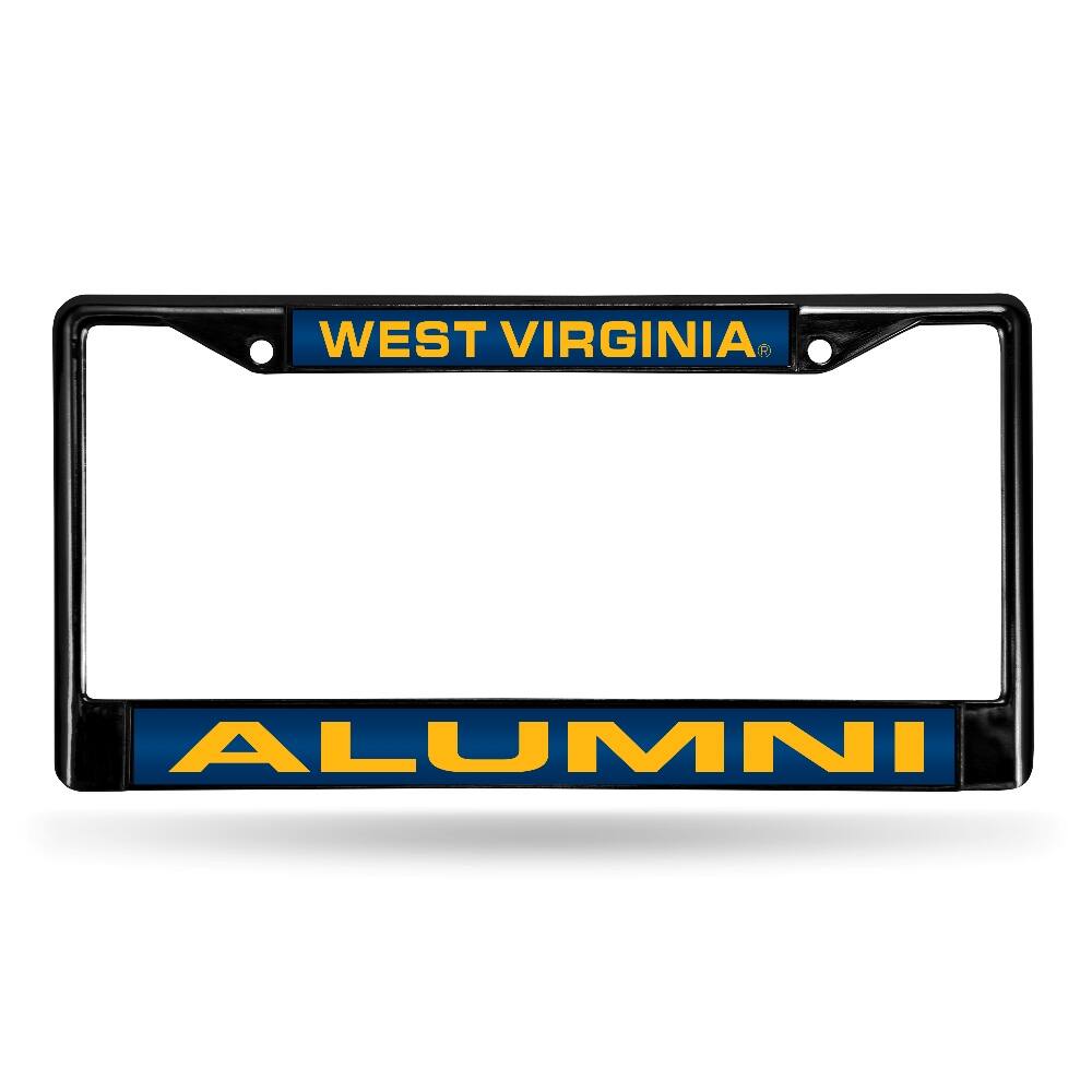 West Virginia Mountaineers Alumni Black Metal Laser Cut License Plate Frame