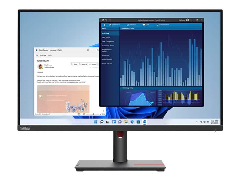 Lenovo - ThinkVision T27p-30 27" 4K UHD LCD Monitor - Black