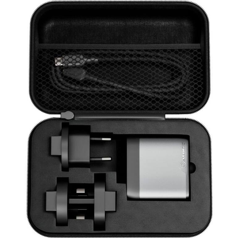 Alt View 2. Alogic - Alogic 3X67 Rapid Power 67W Multi-Country GaN Charger - 120 V AC, 230 V AC Input - 5 V DC, 9 V DC, 12 V DC, 15 V DC, 20 - Space Gray.