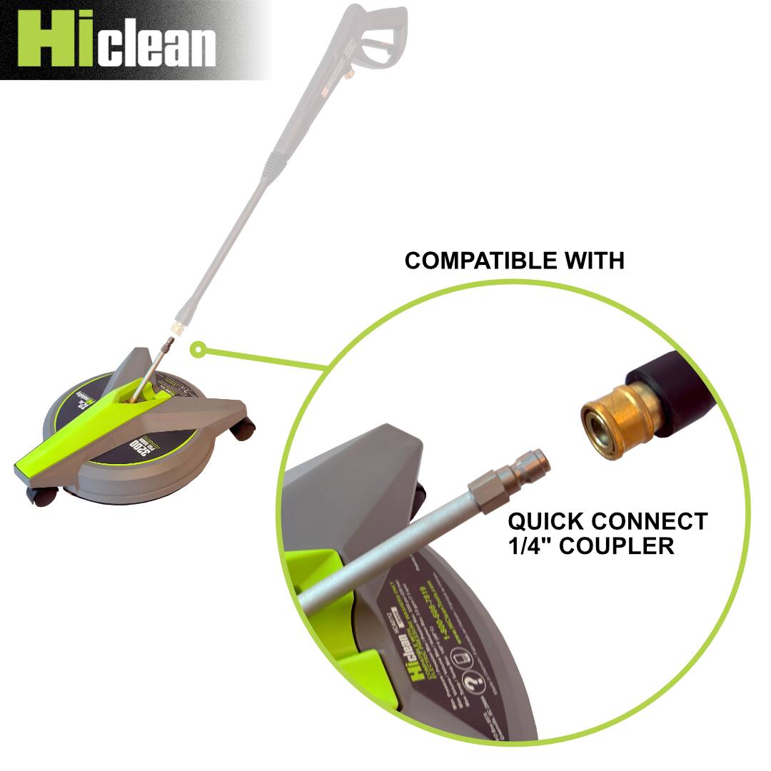 Hiclean COMPATIBLE WITH  
QUICK CONNECT 1/4" COUPLER  
www.hiclean.com