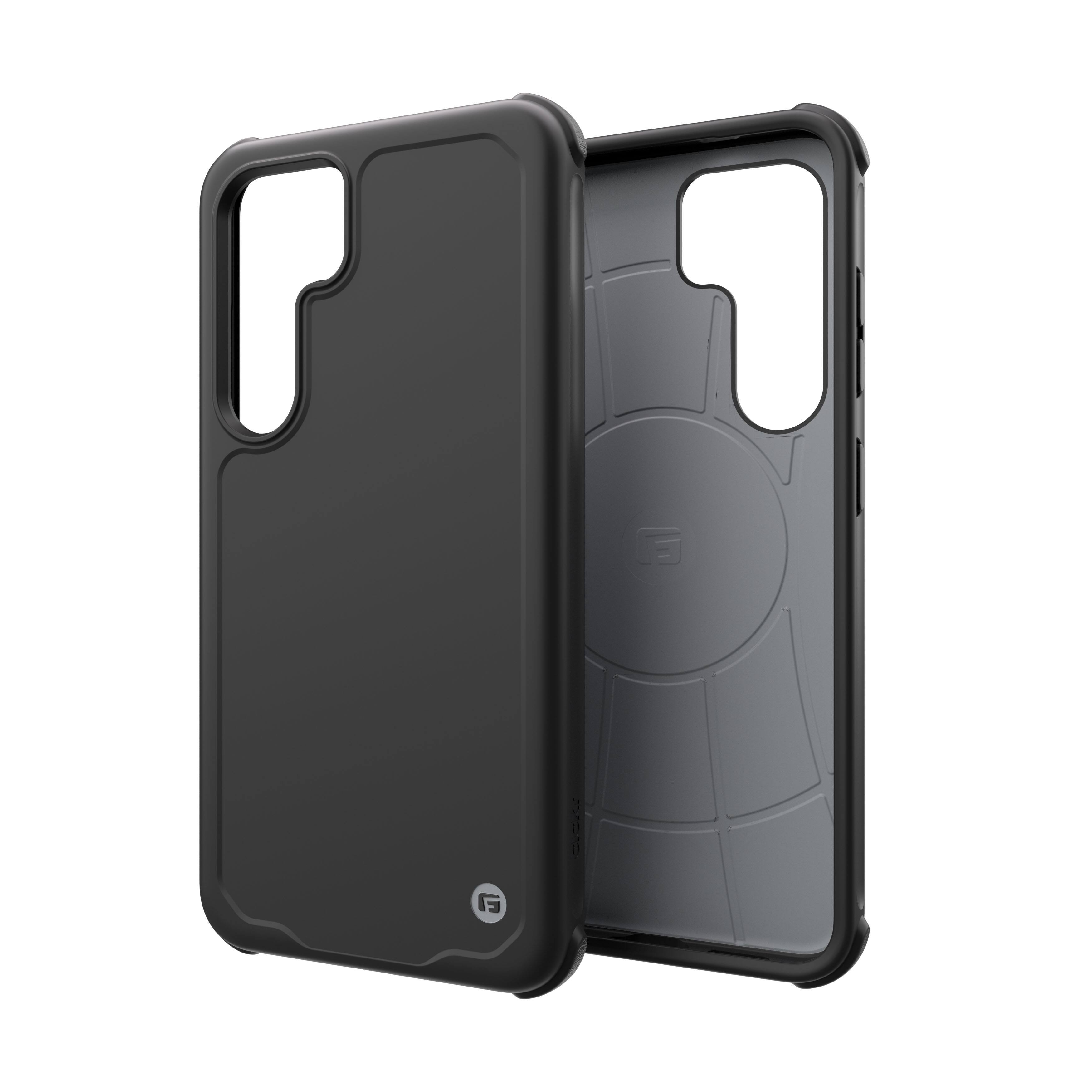 Angle. CLCKR - Carbon Case for Samsung Galaxy S24 - Black.