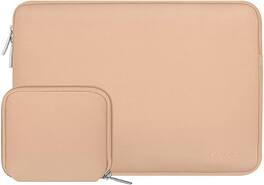 mosiso - 13-13.3 inch Laptop Sleeve Bag for MacBook Air Pro 13 14 HP Dell ASUS Lenovo, Neoprene Computer Sleeve with Small Case - Peach Fuzz