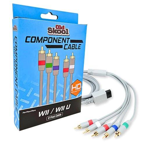 Old Skool COMPONENT CABLE HD For/Pour/Para WII / 6 Foot Cable
