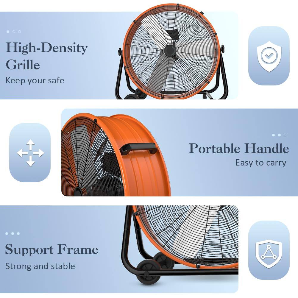 High-Density Grille  
Keep your safe  

Portable Handle  
Easy to carry  

Support Frame  
Strong and stable