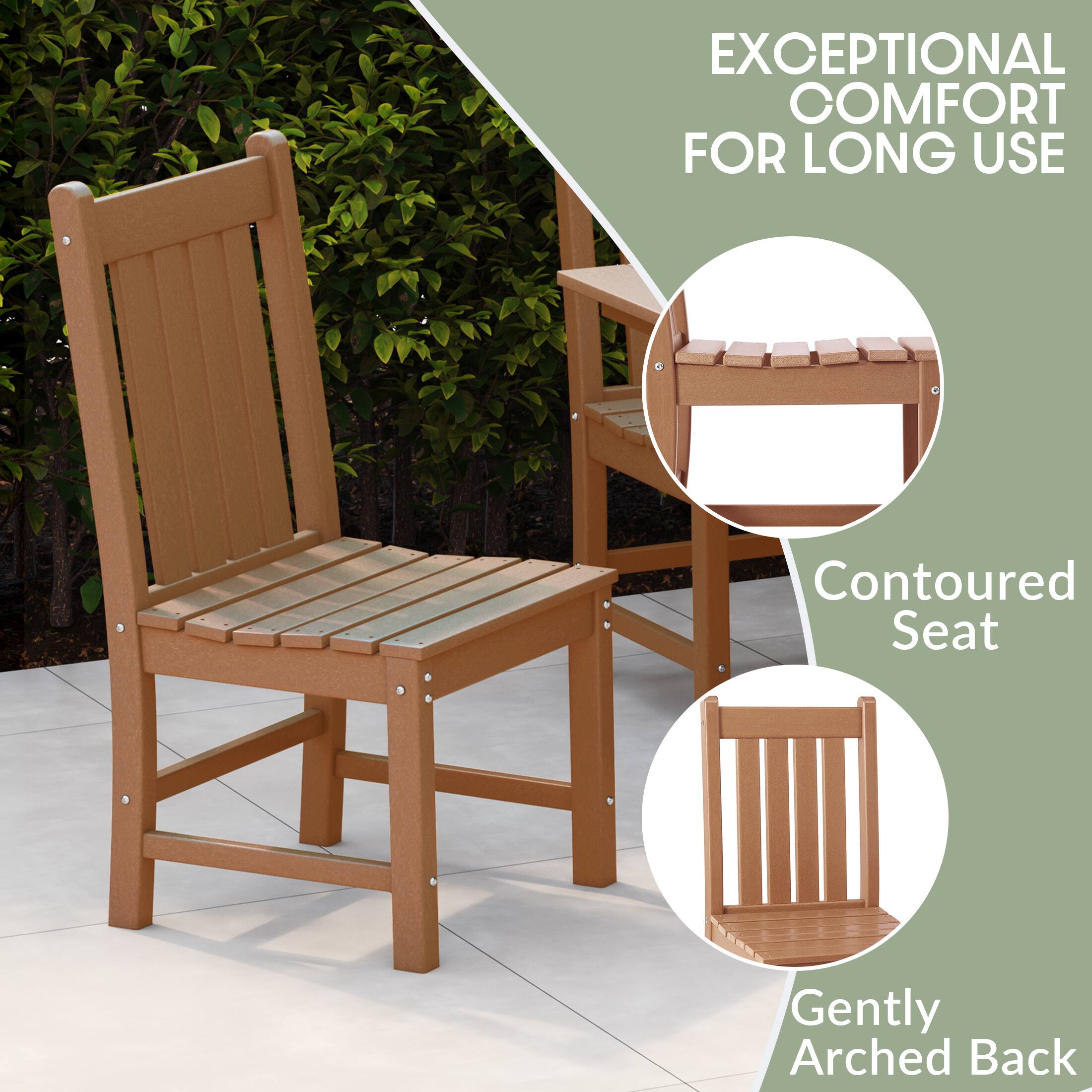 EXCEPTIONAL COMFORT FOR LONG USE

Contoured Seat

Gently Arched Back