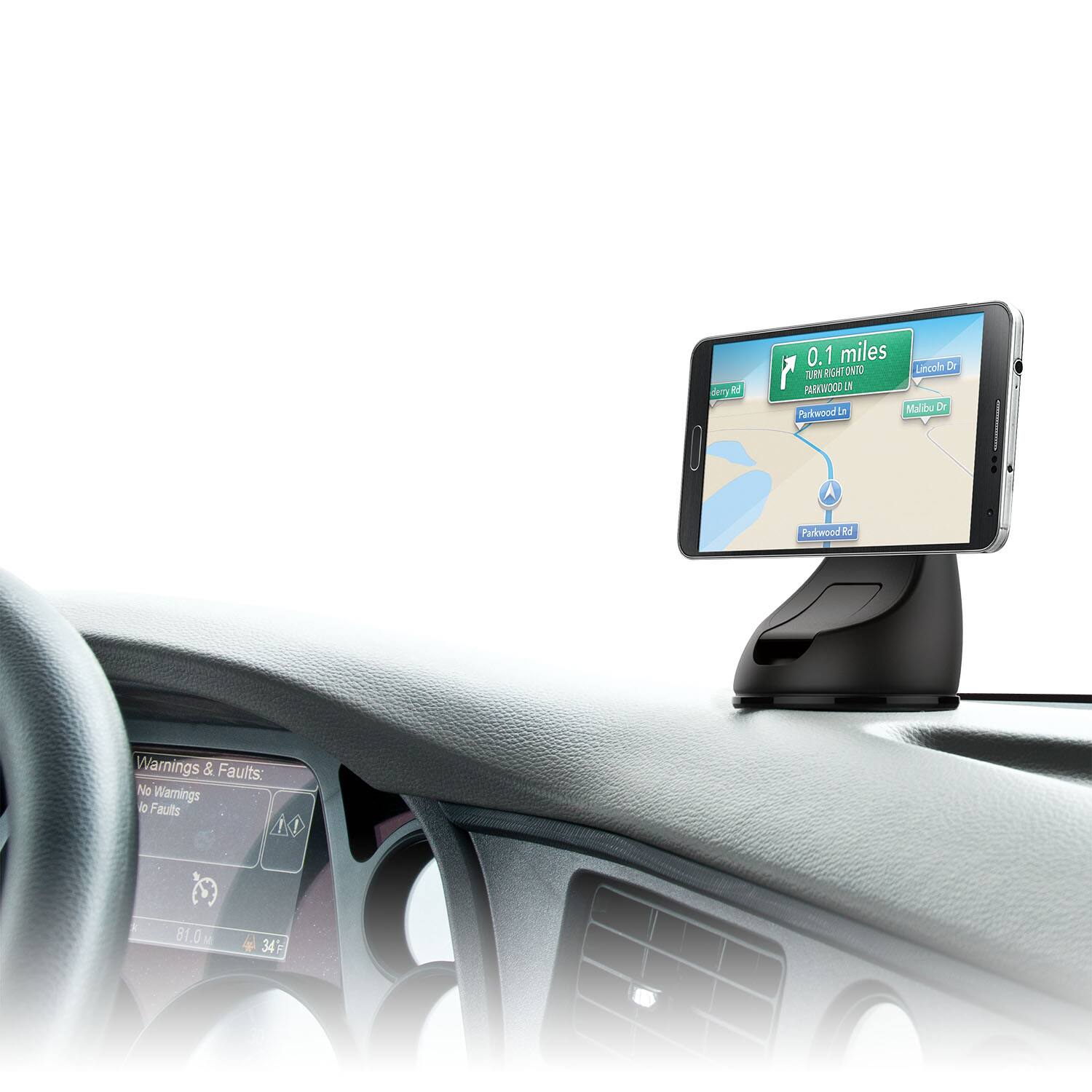 Alt View 12. Bracketron - HD Phone Dock Portable Dash and Window Magnet Mount For Most Cell Phones - Black.