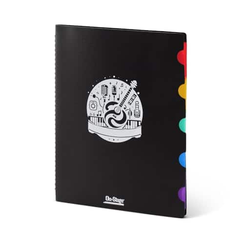 On Stage Stands - On-Stage Sheet Music Folder/Book (Loose Page Organizer, 40 Clear Plastic Sleeves, Fits 8.5x11 Sheets, Color-Coded Thumb - Black price history on PriceWatchPro