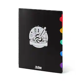 On Stage Stands - On-Stage Sheet Music Folder/Book (Loose Page Organizer, 40 Clear Plastic Sleeves, Fits 8.5x11 Sheets, Color-Coded Thumb - Black