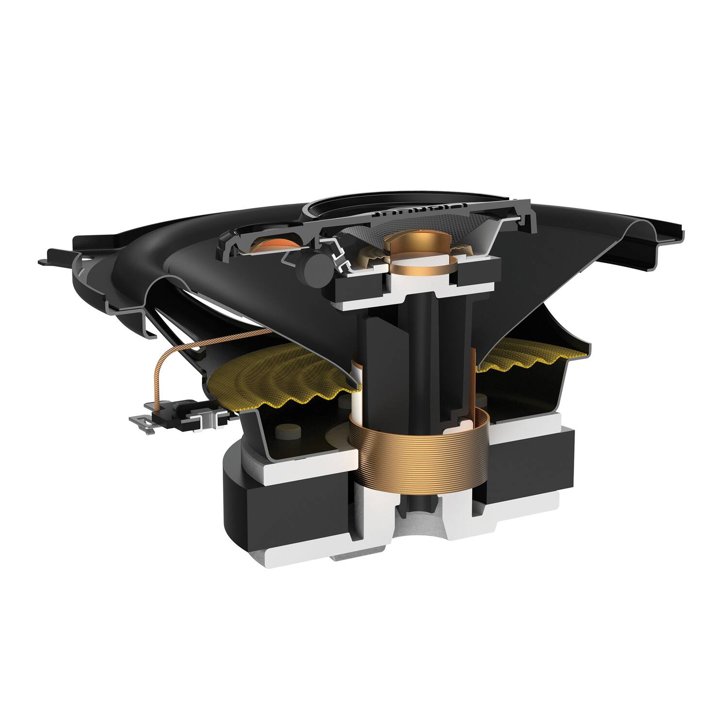 Alt View 1. Pioneer - TS-A1371F 5.25" 300W 3-Way Full-Range Coaxial Speakers, Max Power, 2 Pack - Black.