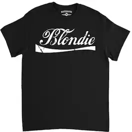 PopMarket - Blondie - Blondie - Logo - Heavy Cotton T-Shirt - Medium Black - APPAREL - Multicolor