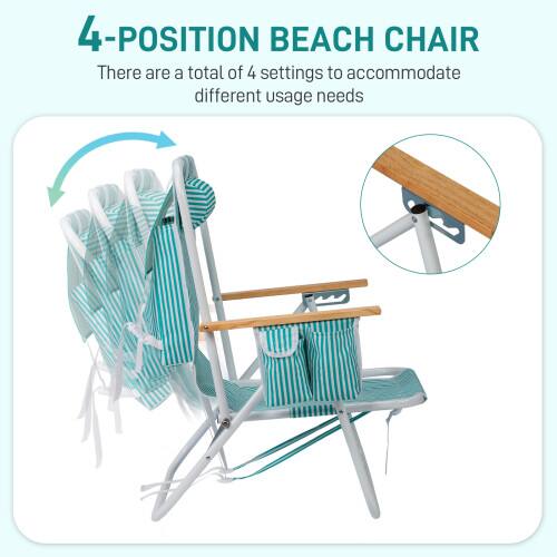 4-POSITION BEACH CHAIR

There are a total of 4 settings to accommodate different usage needs
