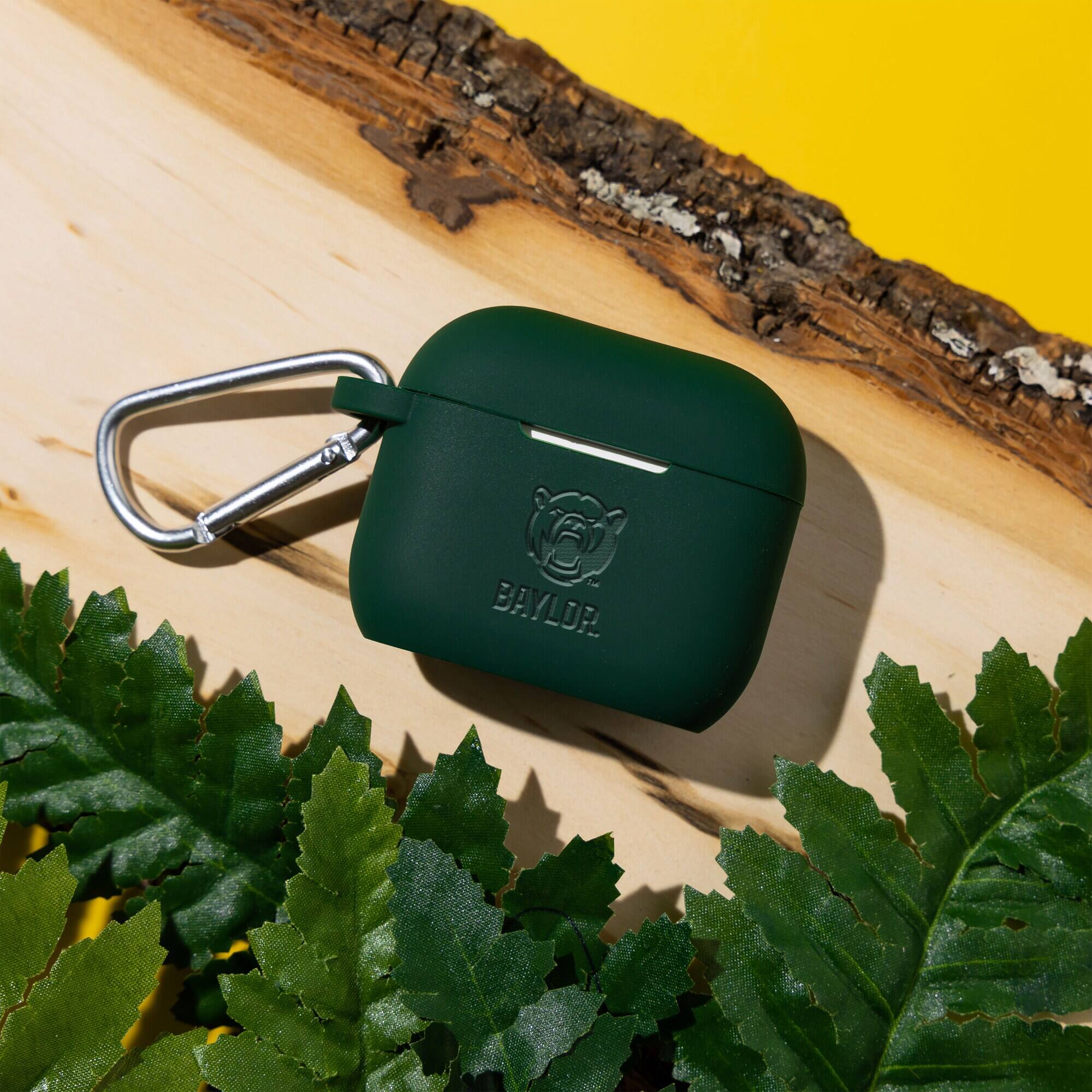 Alt View 1. Affinity Bands - Baylor Bears Debossed Silicone AirPods Gen Three Case Cover - Multicolor.