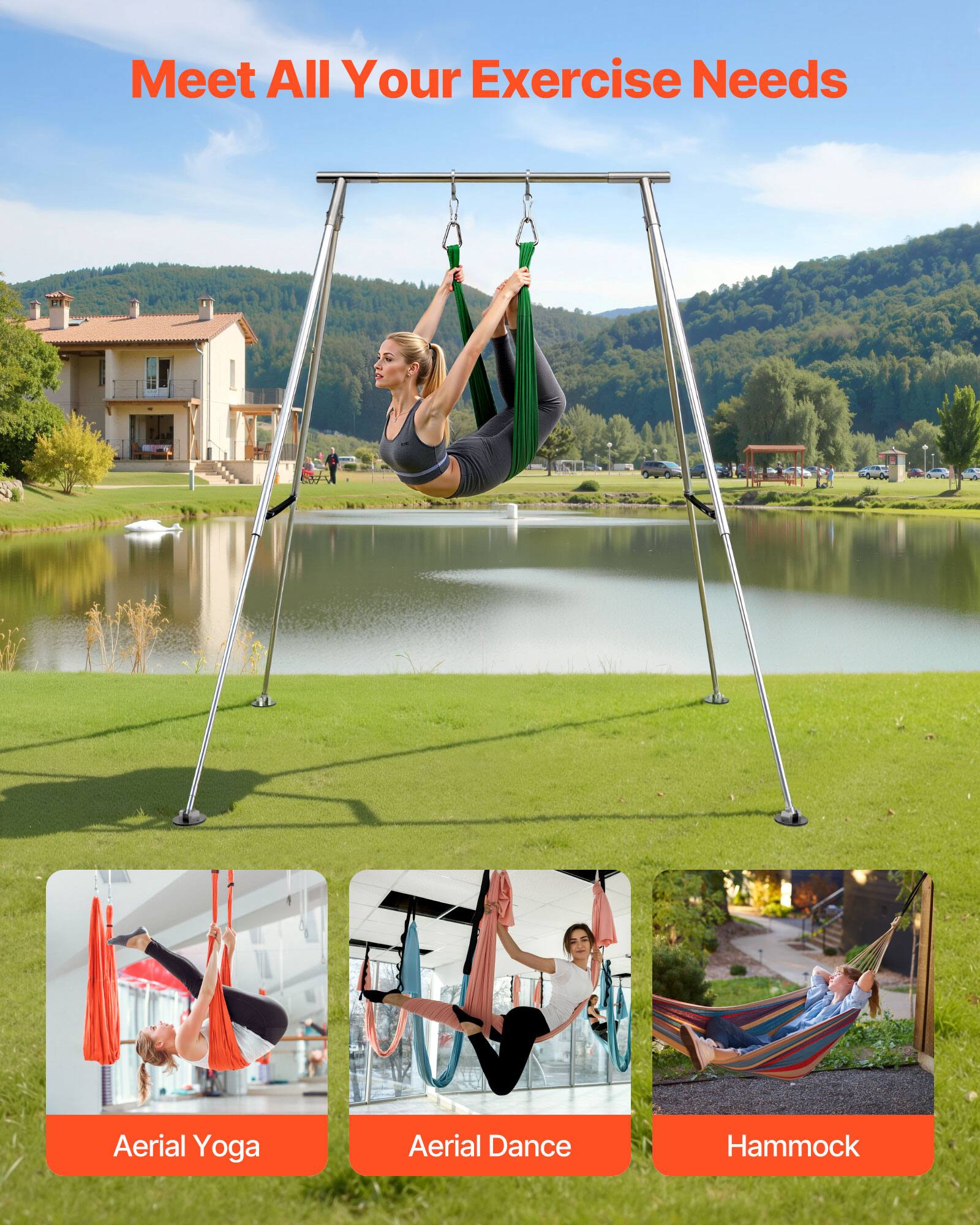 Meet All Your Exercise Needs

Aerial Yoga  
Aerial Dance  
Hammock