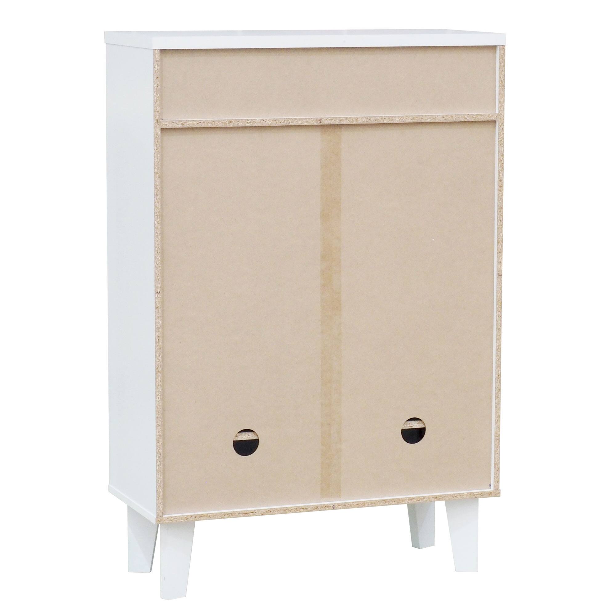 Alt View 2. Kings Brand Furniture - Kings Brand Furniture Elgin 2-Door Shoe Rack Storage Cabinet - White.