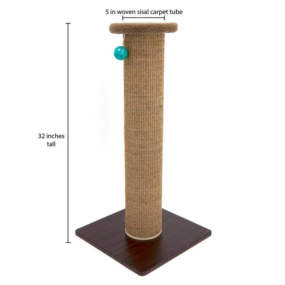 5 in woven sisal carpet tube  
32 inches tall