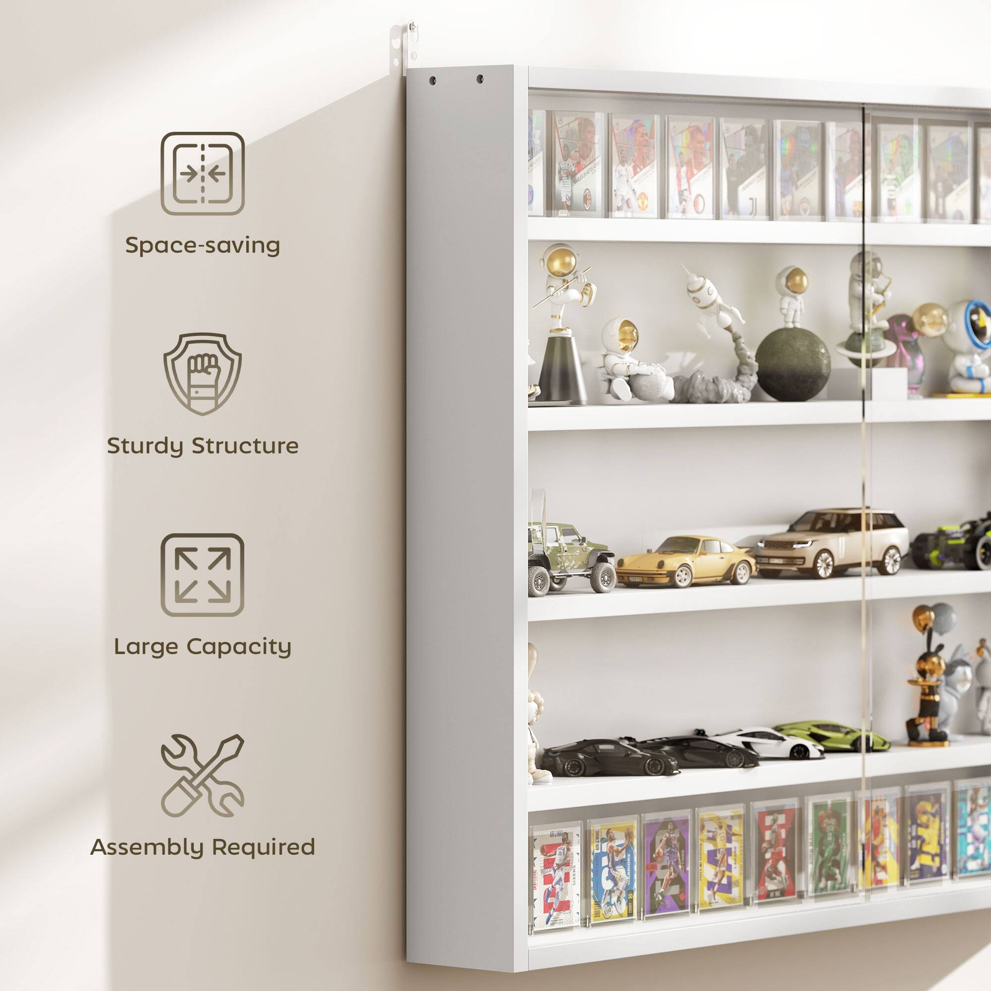 Space-saving, Sturdy Structure, Large Capacity, Assembly Required