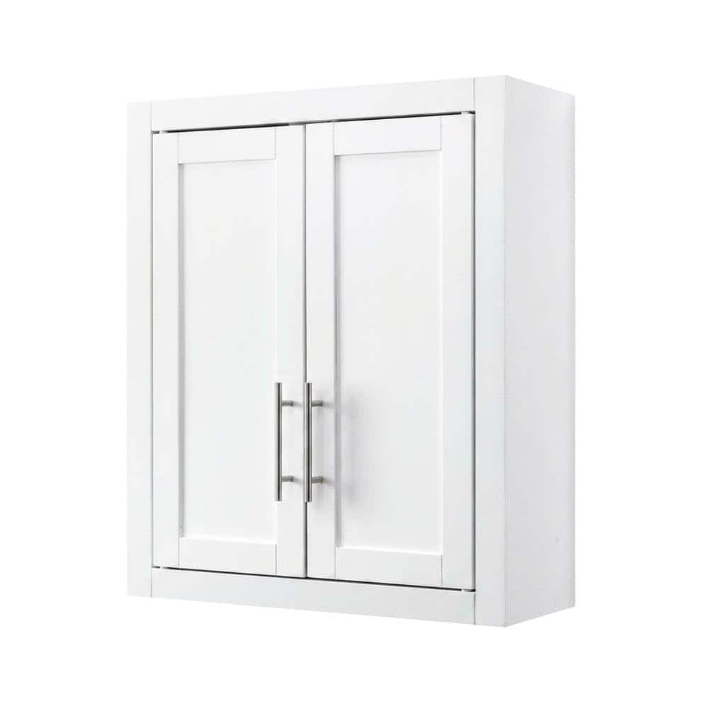 FurniFact - Wall-Mount Storage Cabinet - White