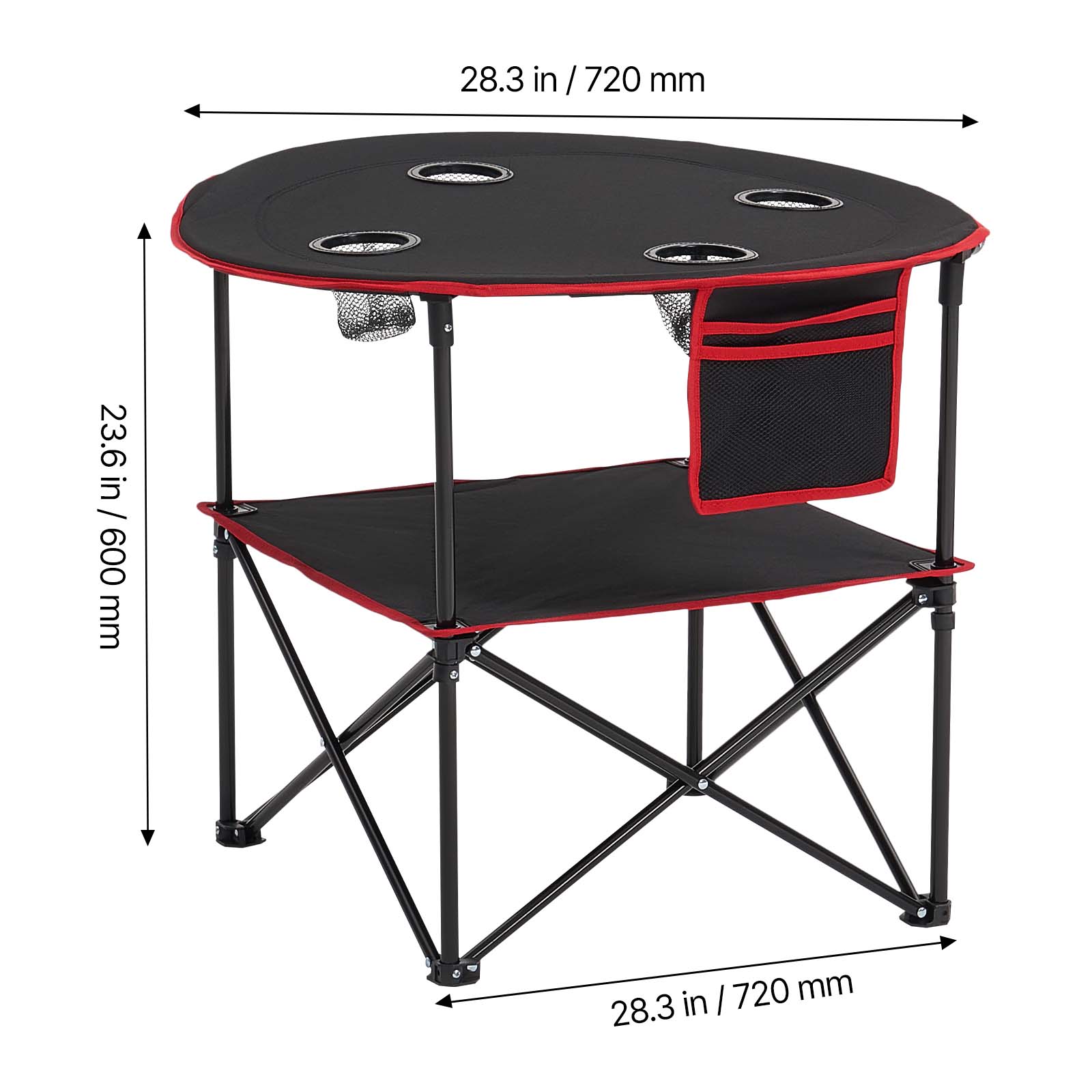 28.3 in / 720 mm  
23.6 in / 600 mm  
28.3 in / 720 mm