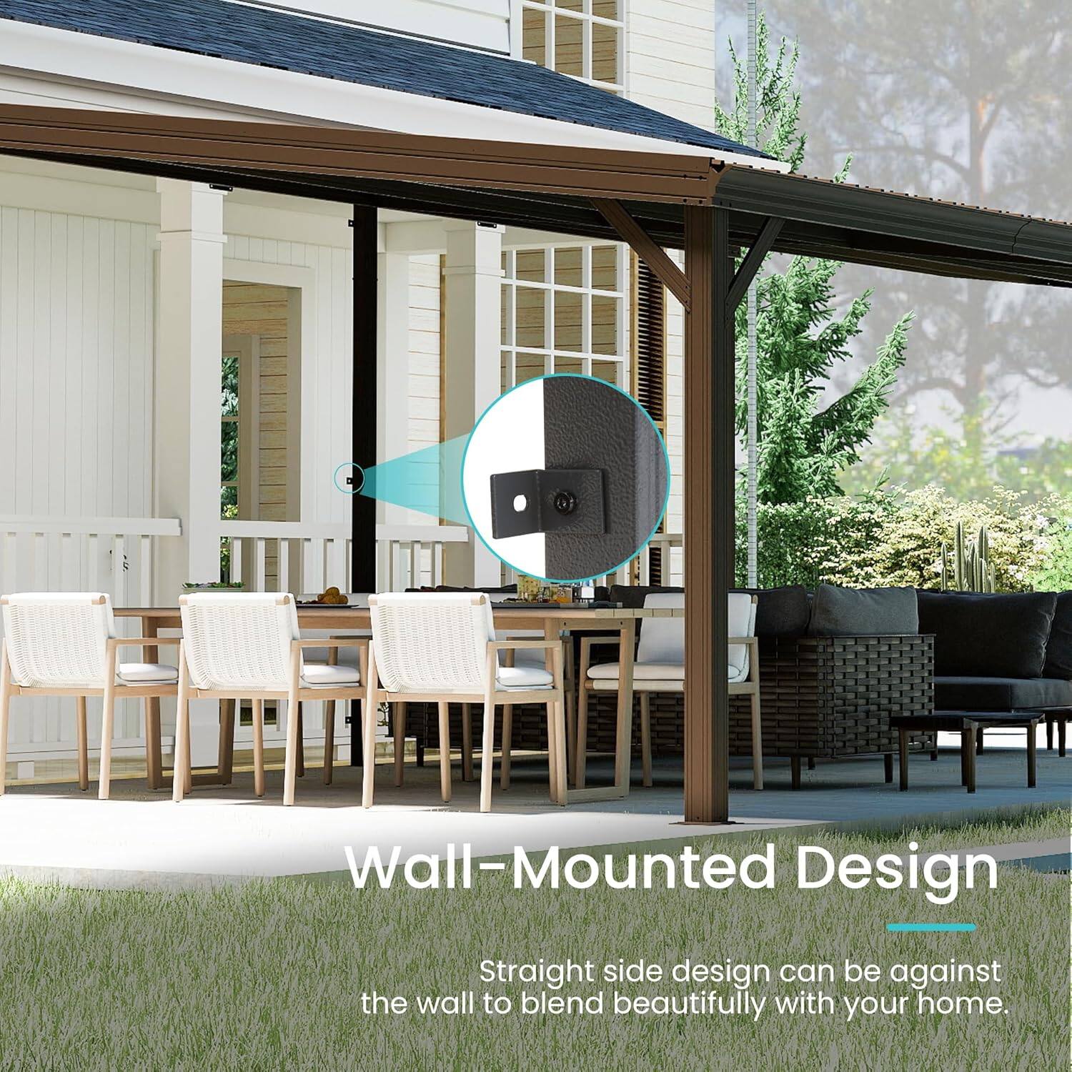 Wall-Mounted Design  
Straight side design can be against the wall to blend beautifully with your home.