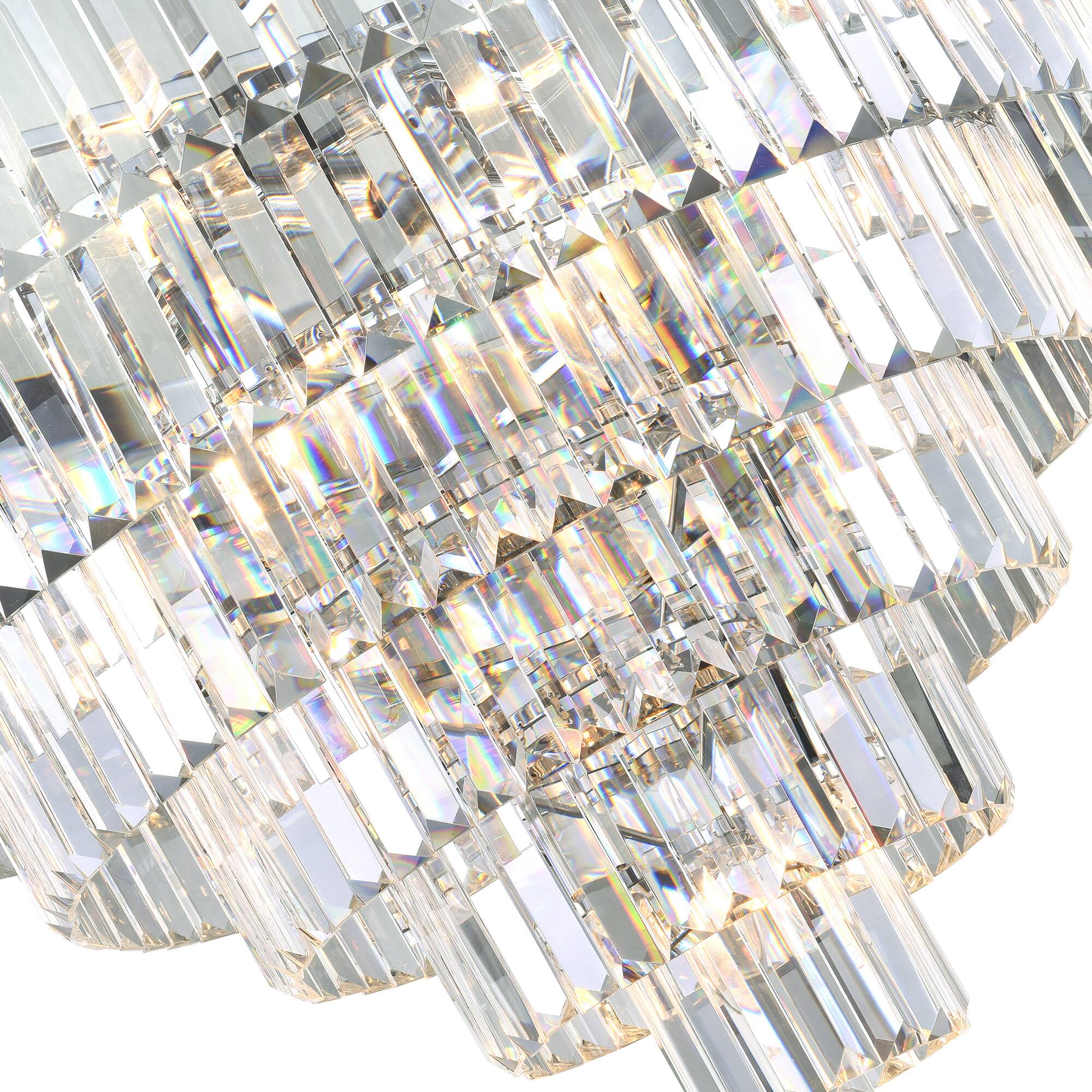 Back. CWI Lighting - Weiss 15 Light Down Chandelier With Chrome Finish - Chrome.