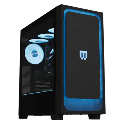 Front. MAINGEAR - All-new MG-1 | Emerald Gaming Desktop - NVIDIA GeForce RTX 5070 - Intel Core Ultra 5 250K Plus - 32GB Memory - 2TB SSD - Black.