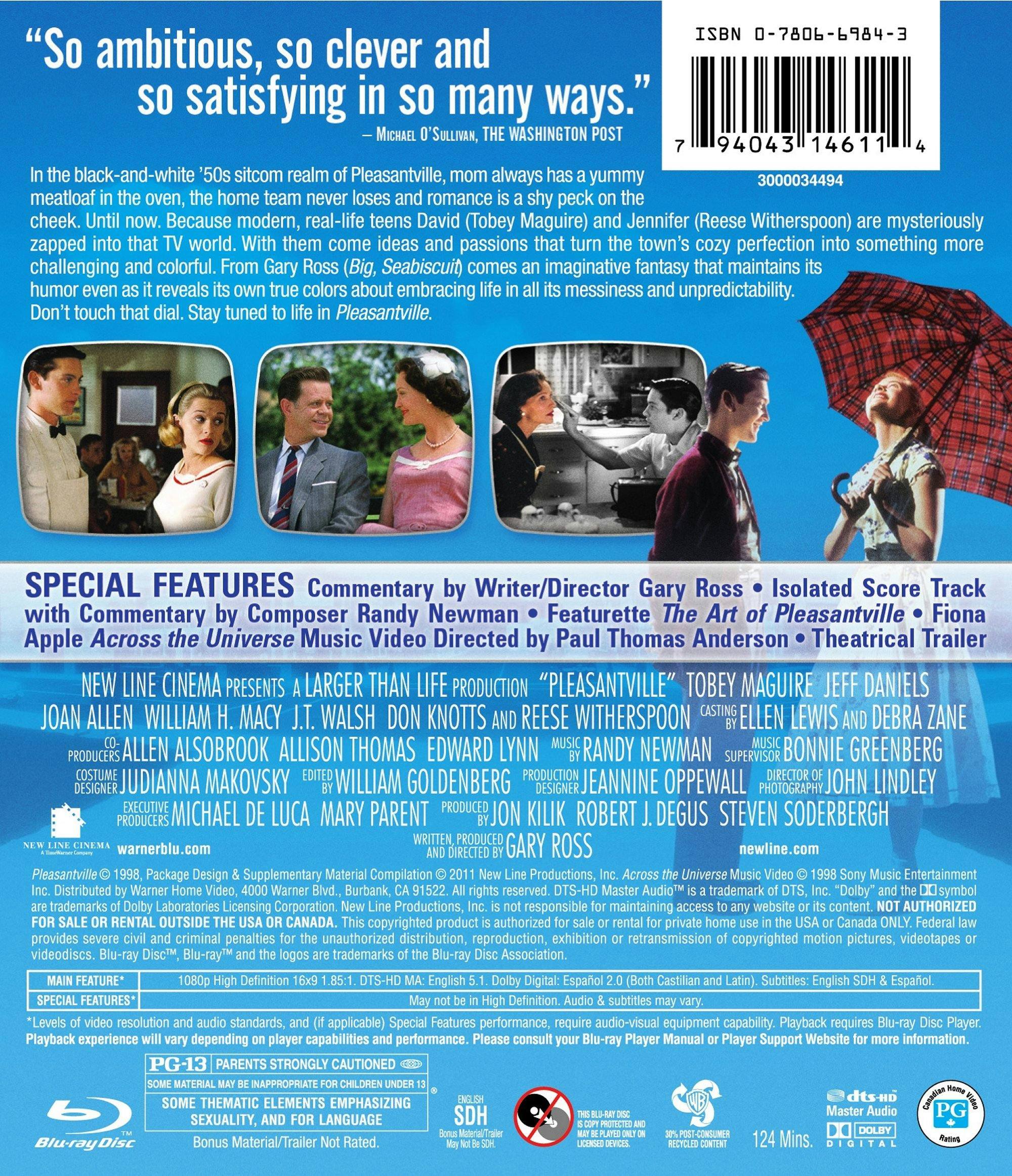 Back. Pleasantville [Blu-ray].