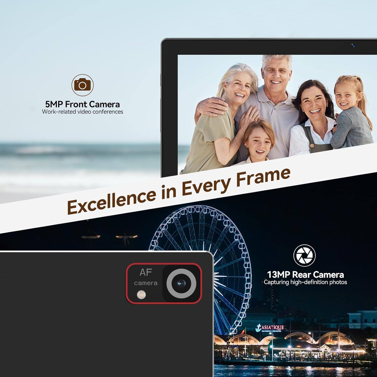 5MP Front Camera
Work-related video conferences
Excellence in Every Frame
13MP Rear Camera
Capturing high-definition photos
AF camera