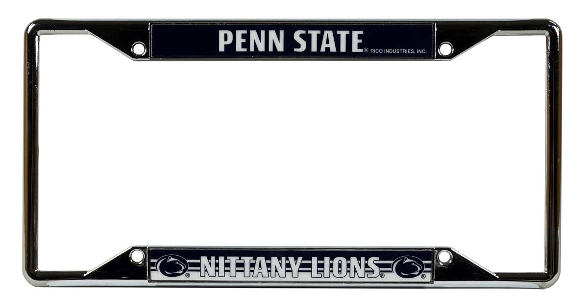 Penn State Nittany Lions Chrome 4-Corner View License Plate Frame