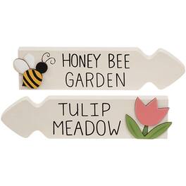 BreeBe - *Honey Bee Garden/Tulip Meadow Arrow Sitter 2 Asstd - Multicolor