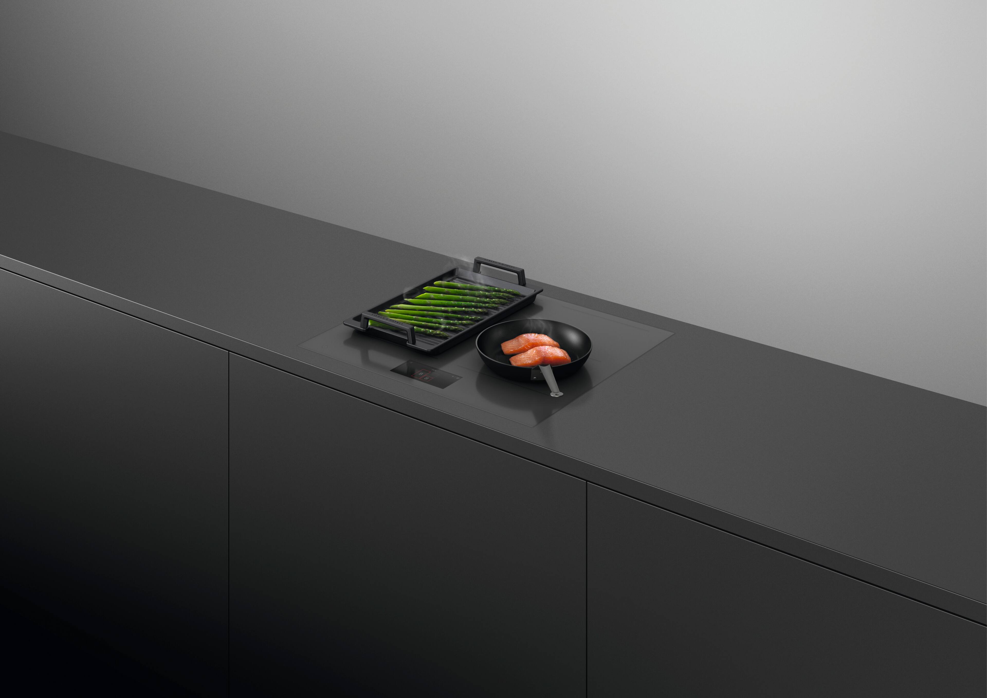 Alt View 15. Fisher & Paykel - 24" Primary Modular Induction Built-in Electric Cooktop, 4 Zones with SmartZone - Grey.