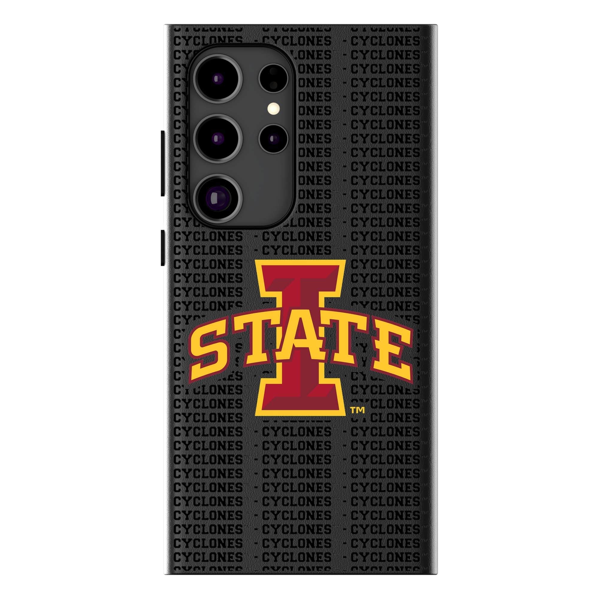 Keyscaper - NCAA - Iowa State Cyclones Text Backdrop Galaxy Magnetic Bump Case - S25 - Black