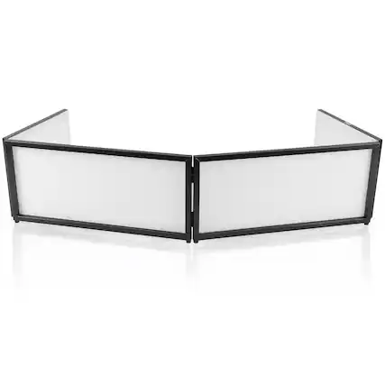 Front. Pyle - Pyle DJ Booth Foldable Cover Screen, Portable 5.6 ft Facade with Folding Steel Frame, Stretchable Lycra - PDJFAC02.