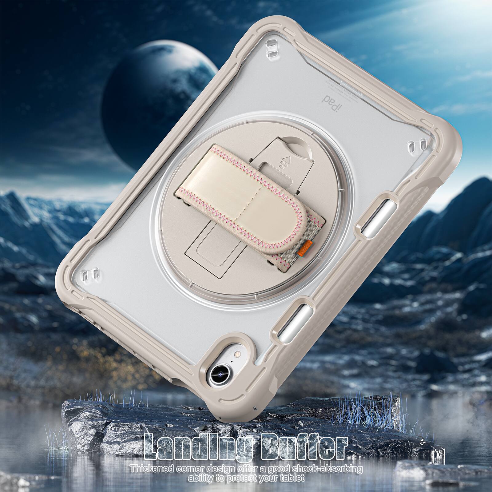 A iPad E Landing Buffer Thickened corner design offers a good shock-absorbing ability to protect your tablet