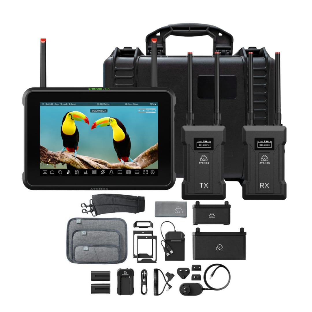 Atomos - Shinobi 7 RX 7-inch HDR Monitor Bundle with Transmitter and Receiver Set