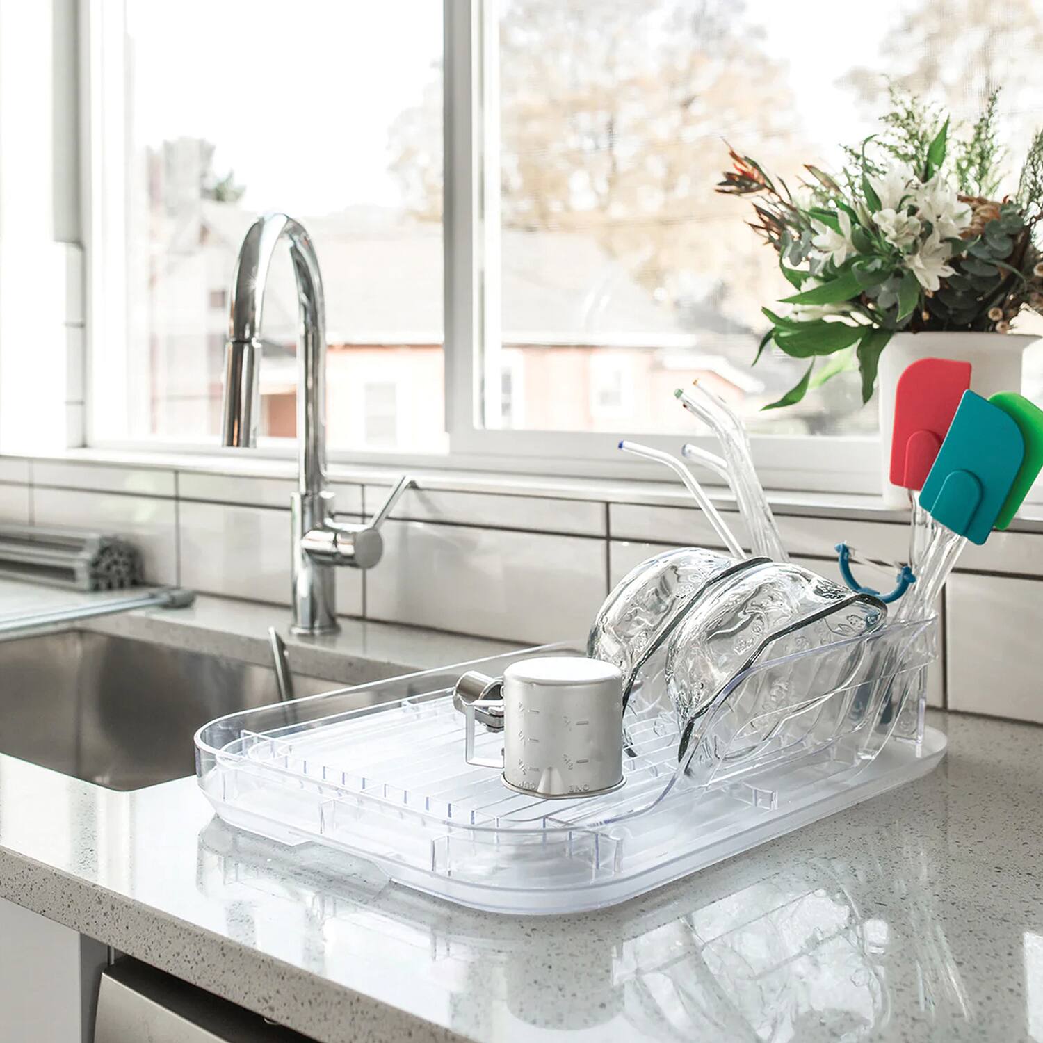 Alt View 2. Better Houseware - Dish Rack Set - Clear.