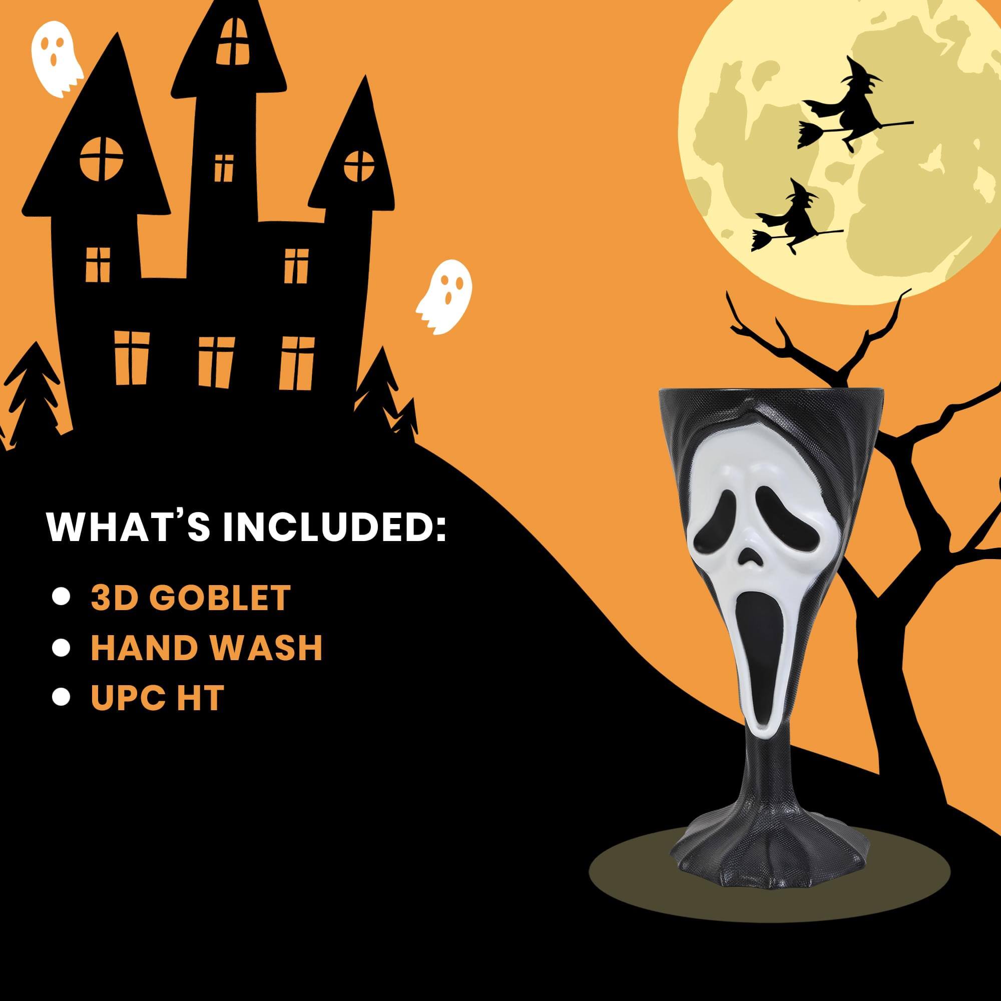 WHAT'S INCLUDED:  
- 3D GOBLET  
- HAND WASH  
- UPC HT