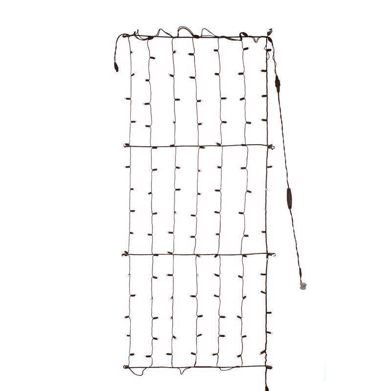 Angle. Celebrations - Celebrations Platinum LED Mini Pure White 100 ct Net Christmas Lights 6 ft..