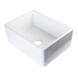 Alfi - brand 26 Contemporary Smooth Apron Fireclay Farmhouse Kitchen Sink - White