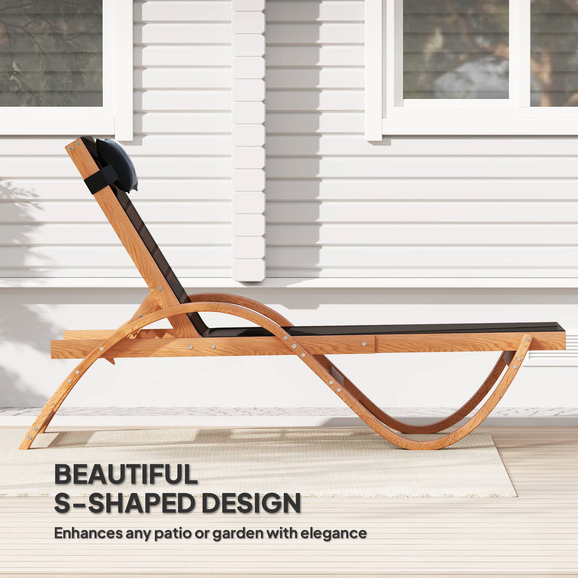 BEAUTIFUL S-SHAPED DESIGN
Enhances any patio or garden with elegance