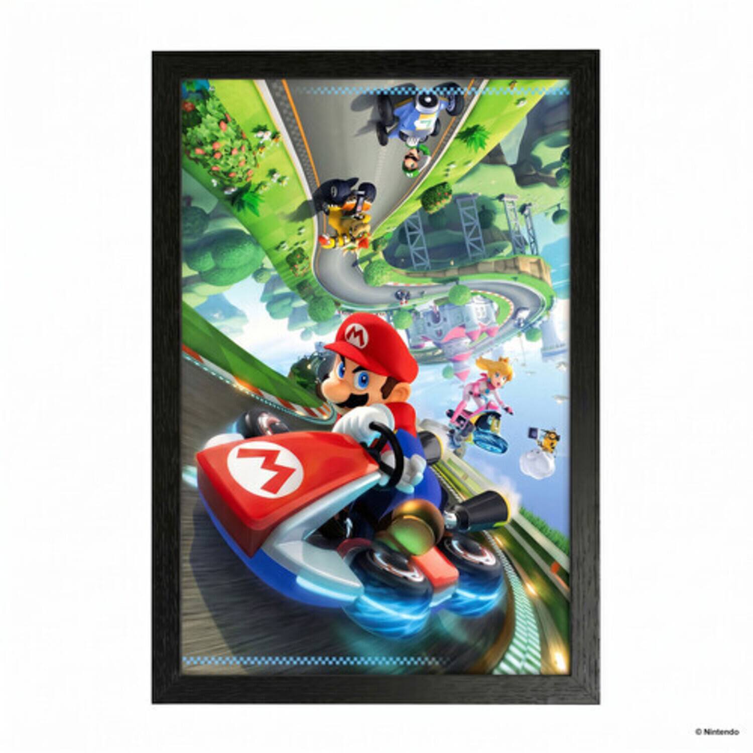 PopMarket Super Mario Mario Kart 8 11x17 Framed Gel Coat Multicolor ...