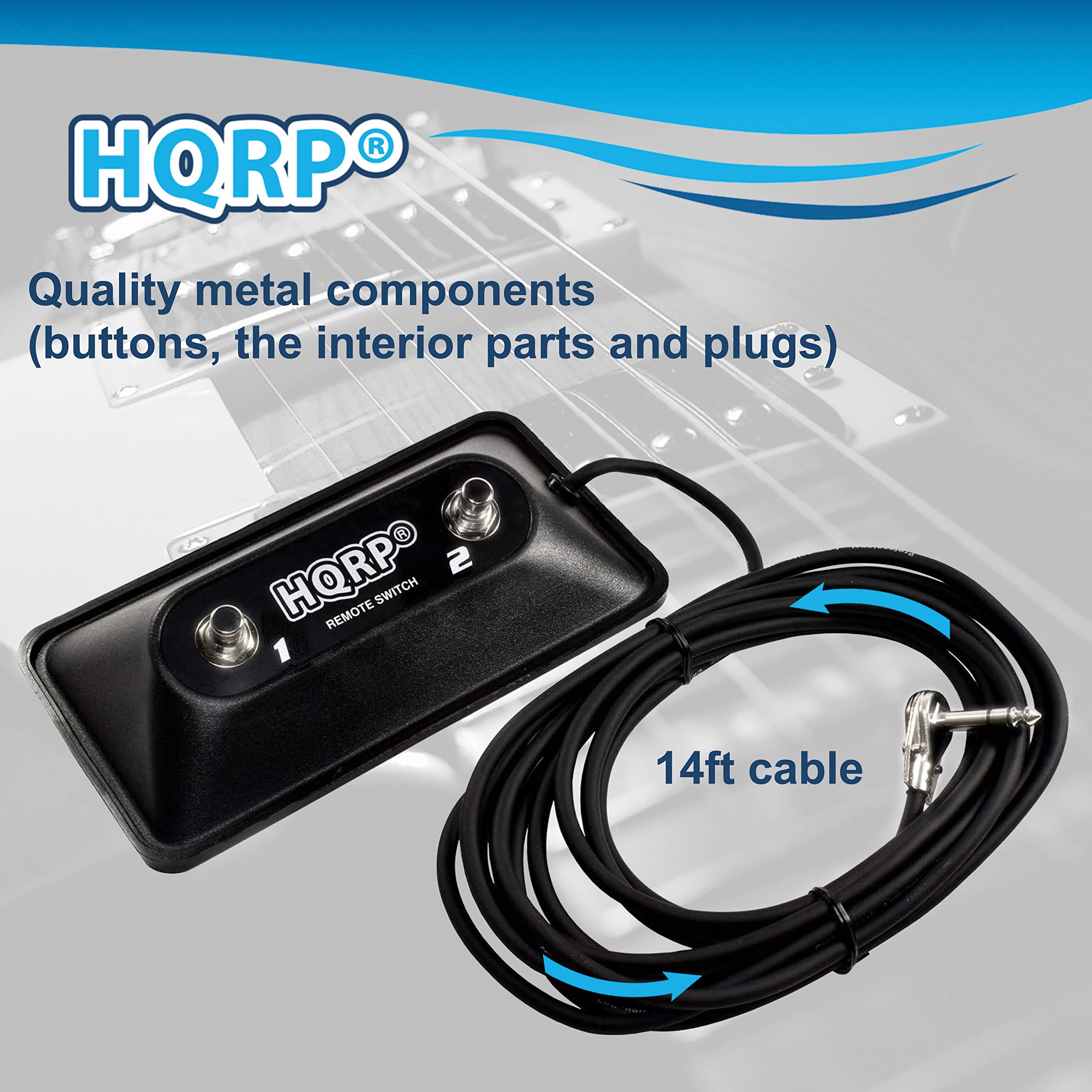 HQRP Quality metal components (buttons, the interior parts and plugs)  
HQRP 2 REMOTE SWITCH  
14ft cable