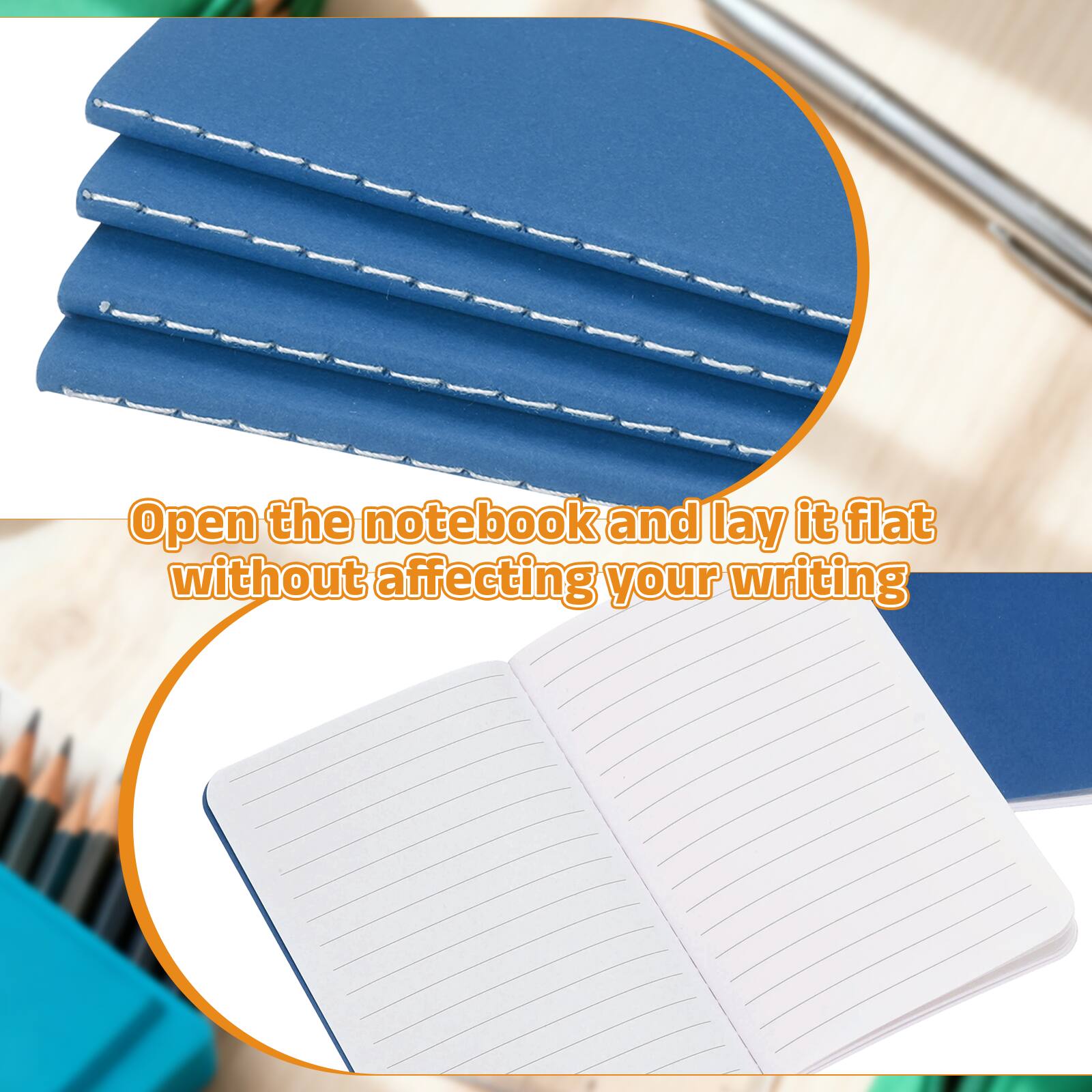 Open the notebook and lay it flat without affecting your writing